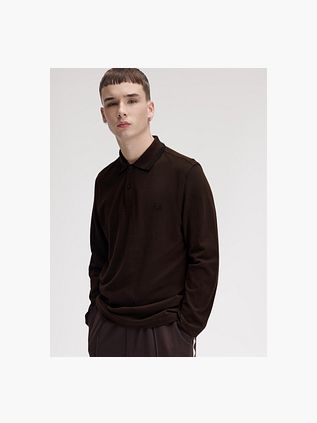 Polo Fred Perry Manches Longues Marron 86C