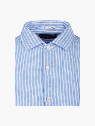 Superdry Overhemd Linnen Riviera Blue Stripe