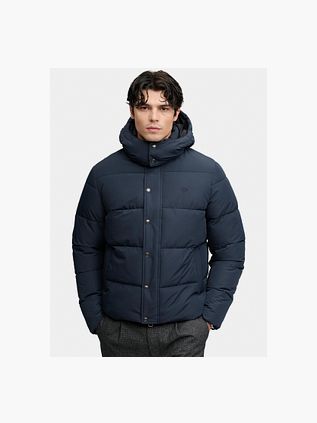 Superdry Puffer Jacket Premium Hooded Navy