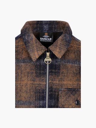 Barbour International Overshirt Oswald Navy Camel