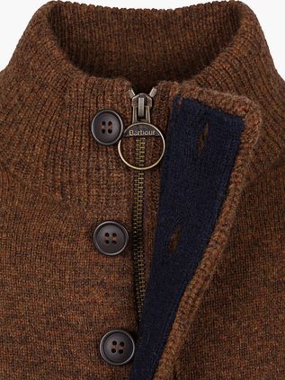 Barbour Mocker Sweater Wool Brown