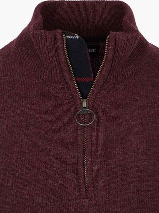 Barbour Holden Half Zip Pullover Wolle Bordeaux