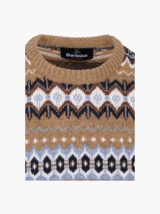 Barbour Fairisle Pullover Wool Camel