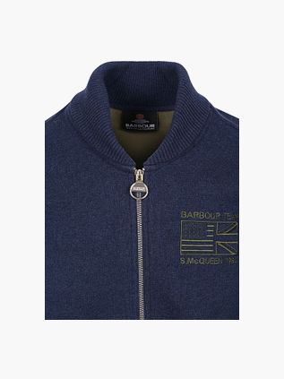 Barbour International Cardigan Mack Navy