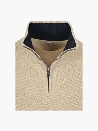 McGregor Half Zip Pullover Merino Wool Structure Sand
