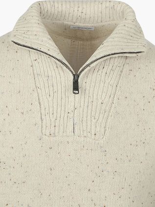 McGregor Half Zip Pullover Lammwolle Blend Ecru