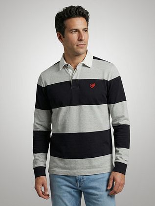 McGregor Rugbyshirt Streep Navy Grijs