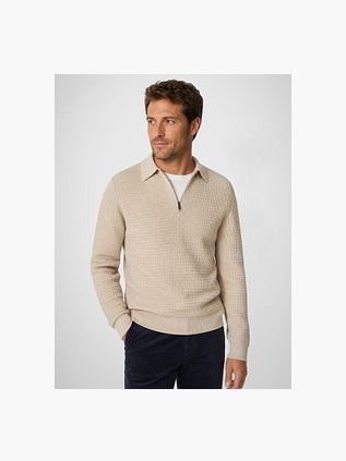 McGregor Half Zip Polo Shirt Knitted Structure Sand