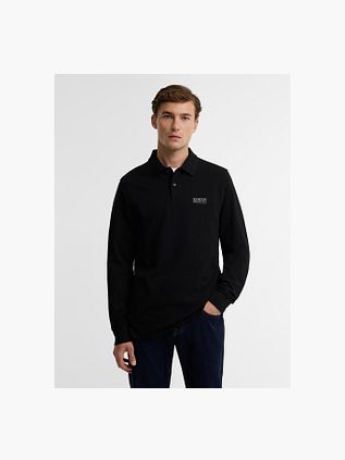 Barbour International Polo Manches Longues Piqué Noir