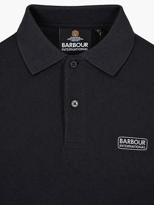 Barbour International Longsleeve Piqué Poloshirt Noir