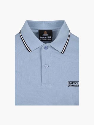 Barbour International Piqué Poloshirt Evan Tipped Blå