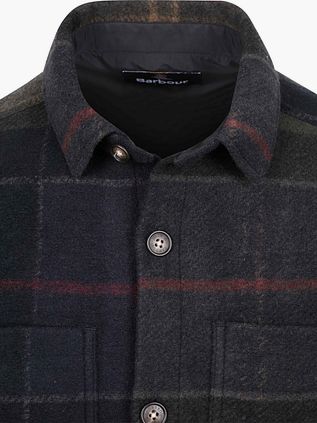 Barbour Overshirt Woodlane Brushed Tartan Green