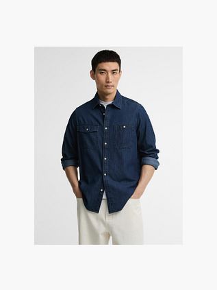 Barbour International Chemise Chambray Dufton Indigo