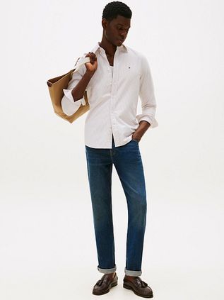 Tommy Hilfiger Oxford Shirt Stripes Beige