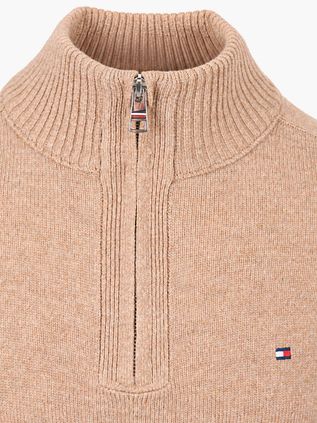 Tommy Hilfiger Pullover Halfzip Lambswool Safari Canvas Heather