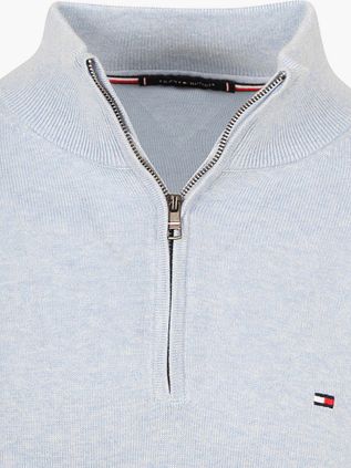 Tommy Hilfiger Half Zip Pullover Essential Hellblau