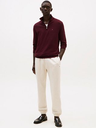 Tommy Hilfiger Half Zip Pullover Essential Burgundy
