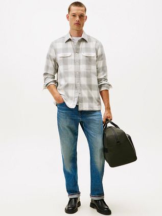 Tommy Hilfiger Overshirt Flannel Check Grey