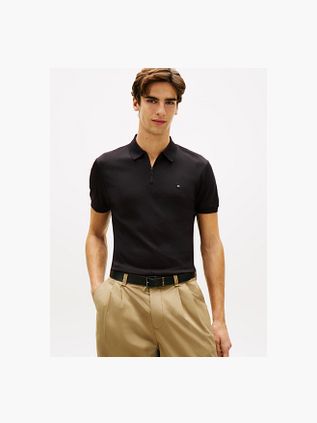 Tommy Hilfiger Half-Zip Polo Shirt Interlock Navy