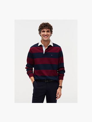 Tommy Hilfiger Rugby Polo Rayure Bordeaux/Marine