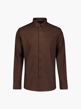 No Excess Overhemd Bruin Melange Flannel