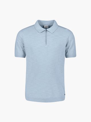 No Excess Polo Media Cremallera Knitted Light Blue