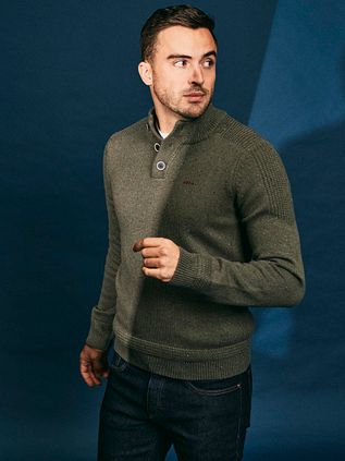 NZA Pullover Mocker Conor Melange Army Grey