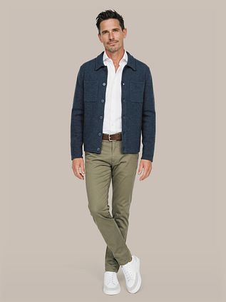 Suitable Cardigan Boiled Wool Bleu