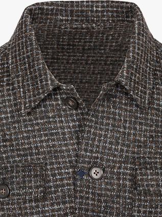 Suitable Overshirt Wool Blend Bouclé Brown