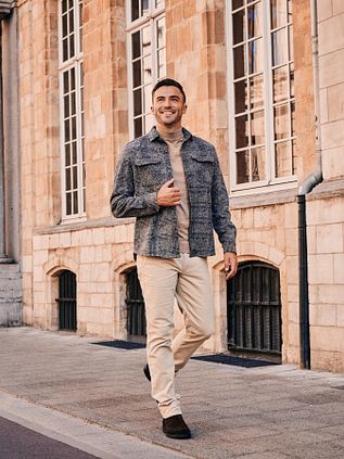 Suitable Overshirt Wollmix Bouclé Braun