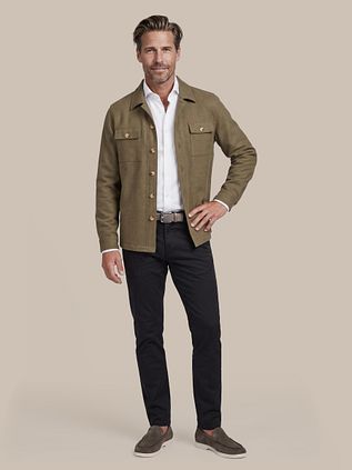 Suitable Overshirt Herringbone Vert