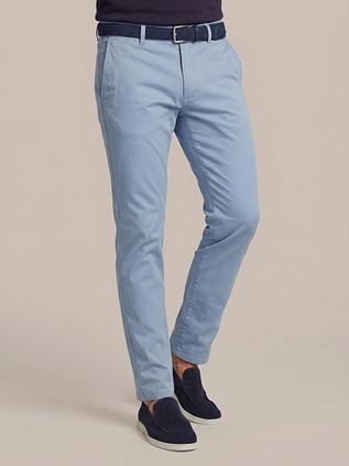 Suitable Chino Peano Twill Steel Blue