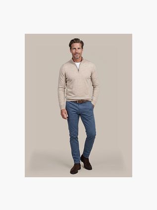 Suitable Chino Plato Velours Côtelé Bleu