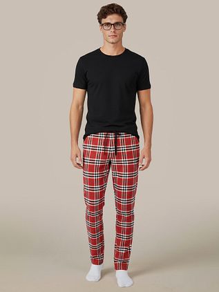 Steppin' Out Lounge Pants Plaid Red