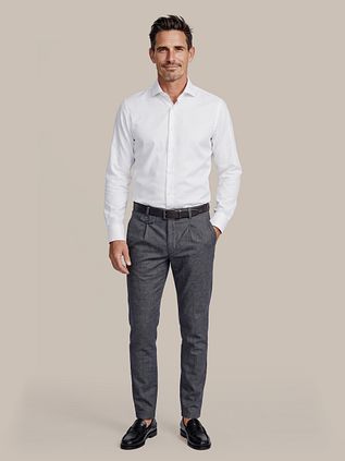 Suitable Chinosy Pico Pleat granatowe