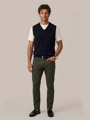 Steppin' Out Hose 5-Taschen Johnson Waffle Dunkelgrün