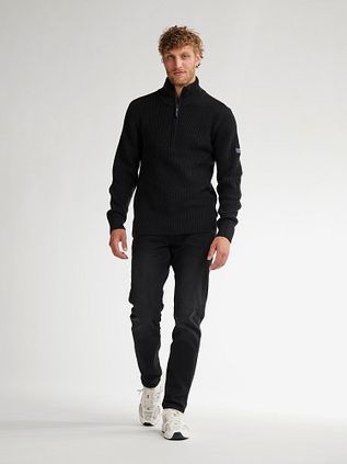 Pullover Petrol con zip a metà in navy