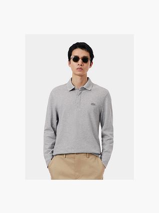 Lacoste Longsleeve Polo shirt Piqué Light Grey