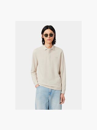 Lacoste Longsleeve Polo shirt Piqué Off-White