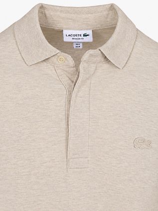 Lacoste T-shirt manches longues Polo Piqué Off-White