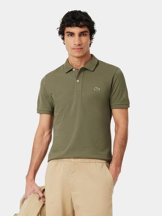 Lacoste Poloshirt Pique Olijfgroen