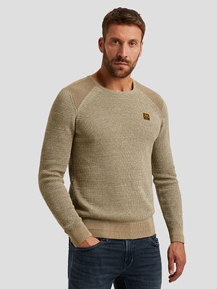 PME Legend Knitted Trui Melange Beige