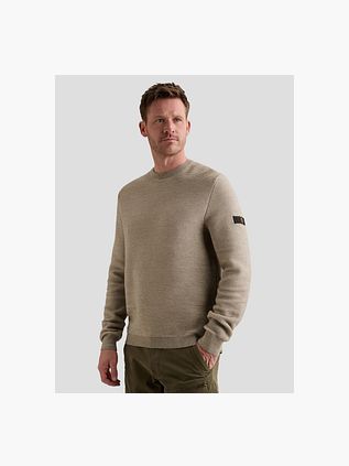 PME Legend Rib Structure Pullover Beige
