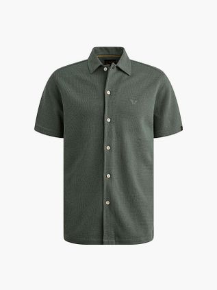 PME Legend Kortärmad Skjorta Jersey Interlock Balsam Mörkgrön