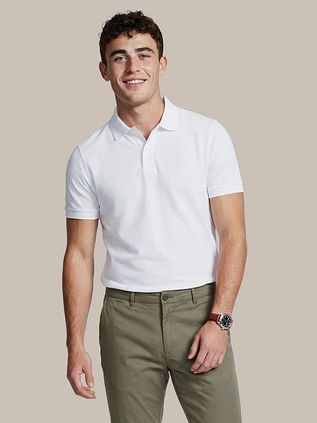 Steppin' Out Polo Shirt Piqué White