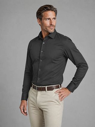 Profuomo Knitted Hemd Dunkelgrün