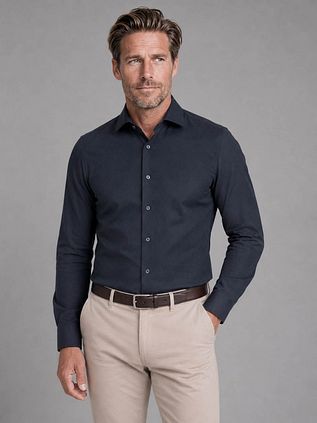 Profuomo Japanese Knitted Hemd Navy
