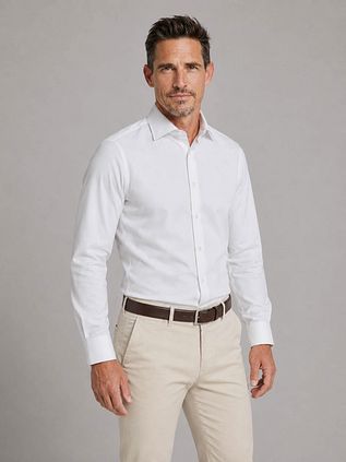 Profuomo Royal Twill Hemd Weiß