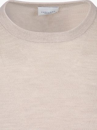 Profuomo Pullover Merinowol Beige