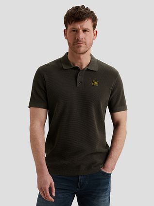 PME Legend Polo Shirt Knitted Structure Green